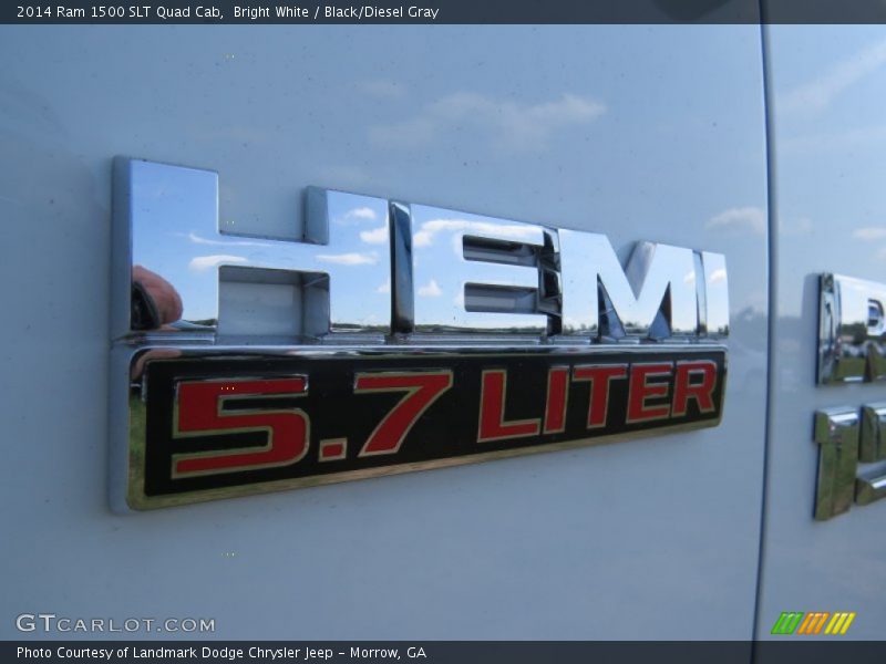 Bright White / Black/Diesel Gray 2014 Ram 1500 SLT Quad Cab