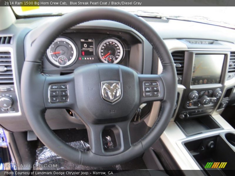 Blue Streak Pearl Coat / Black/Diesel Gray 2014 Ram 1500 Big Horn Crew Cab