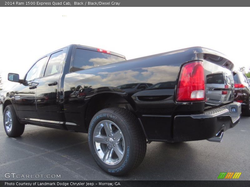 Black / Black/Diesel Gray 2014 Ram 1500 Express Quad Cab