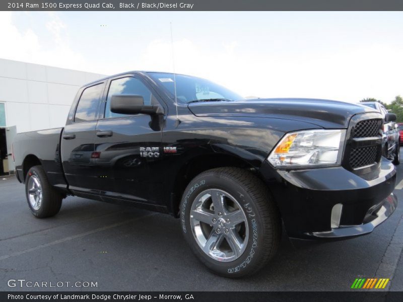 Black / Black/Diesel Gray 2014 Ram 1500 Express Quad Cab