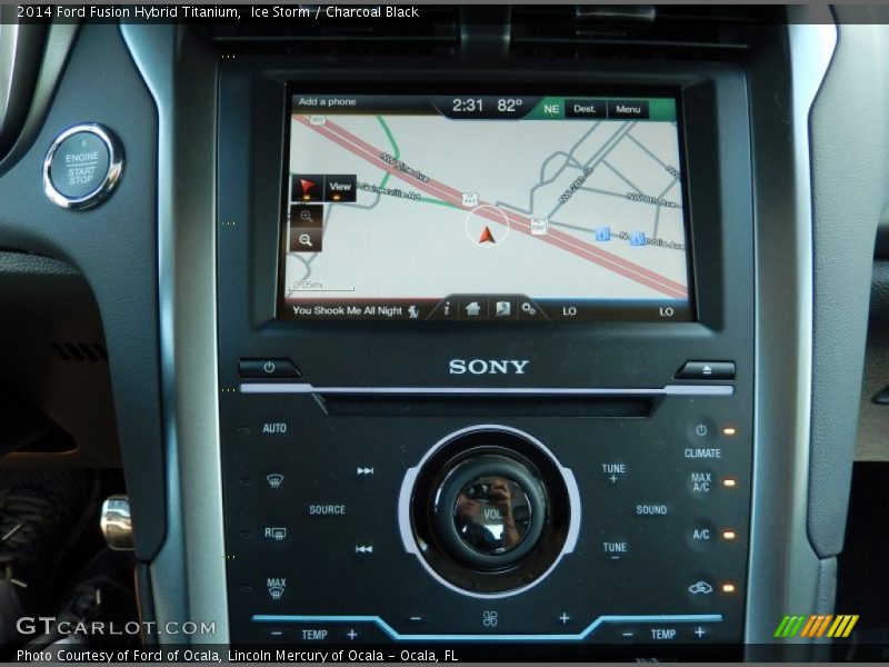 Navigation of 2014 Fusion Hybrid Titanium