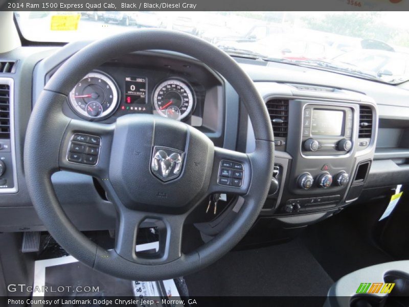 Black / Black/Diesel Gray 2014 Ram 1500 Express Quad Cab