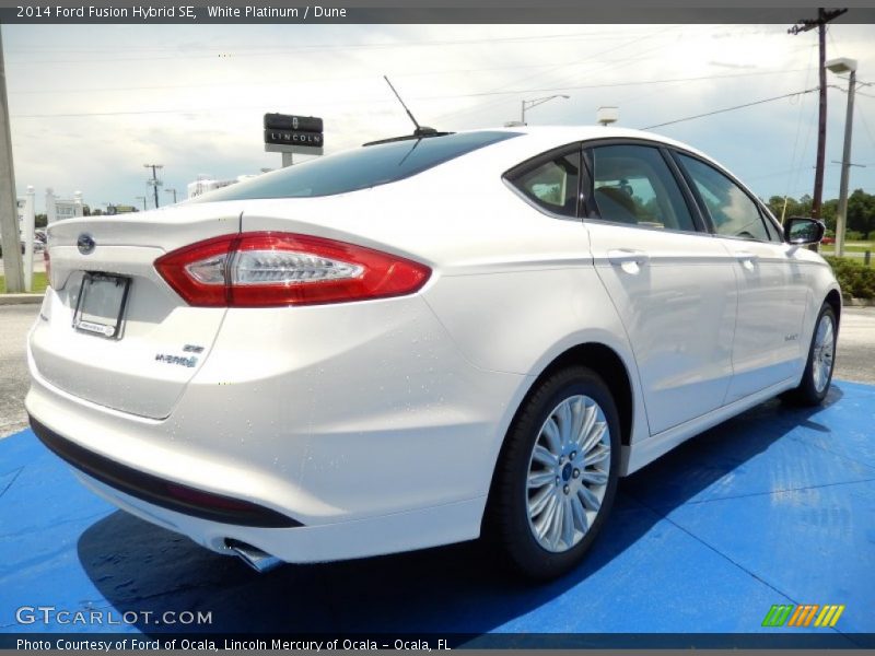 White Platinum / Dune 2014 Ford Fusion Hybrid SE