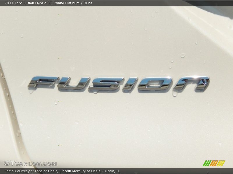 White Platinum / Dune 2014 Ford Fusion Hybrid SE