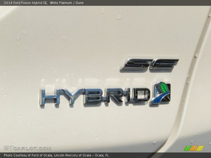 White Platinum / Dune 2014 Ford Fusion Hybrid SE