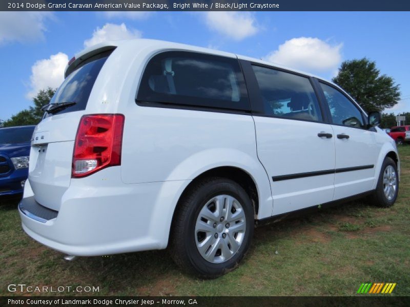Bright White / Black/Light Graystone 2014 Dodge Grand Caravan American Value Package