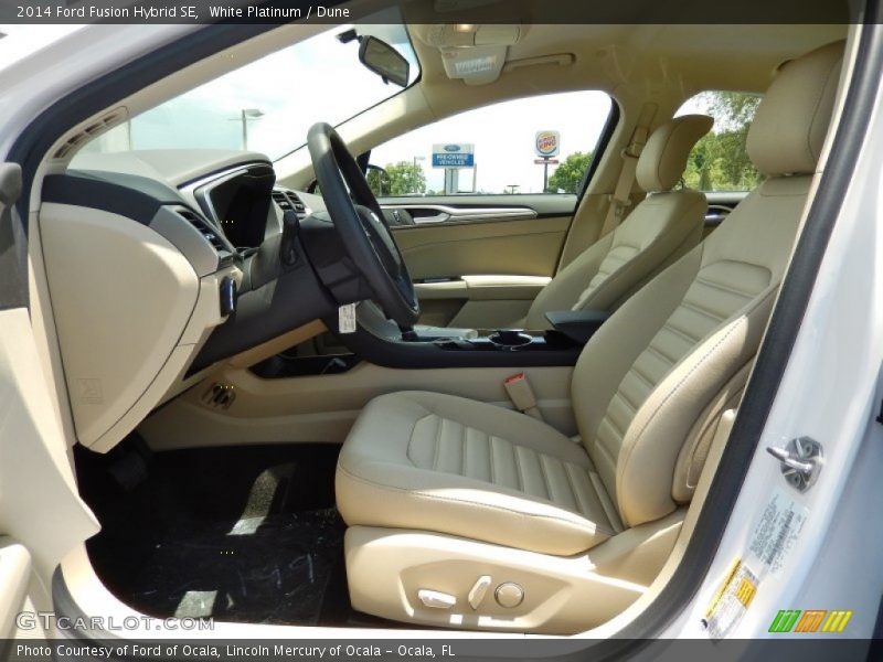 White Platinum / Dune 2014 Ford Fusion Hybrid SE