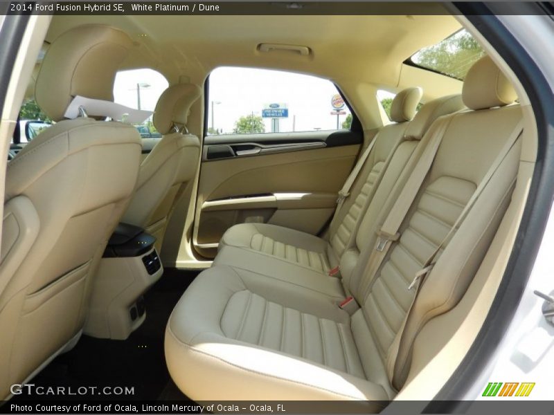 White Platinum / Dune 2014 Ford Fusion Hybrid SE