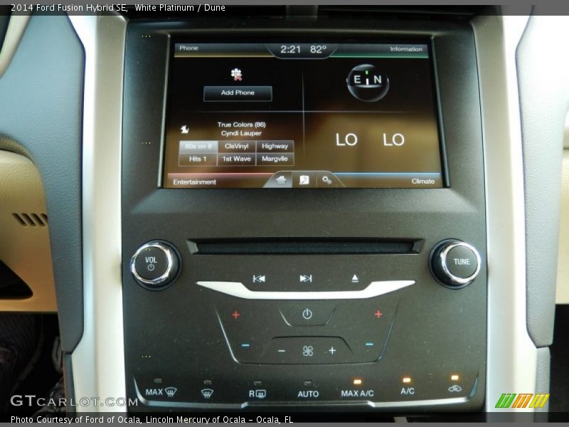 White Platinum / Dune 2014 Ford Fusion Hybrid SE