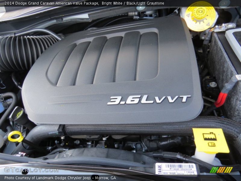 Bright White / Black/Light Graystone 2014 Dodge Grand Caravan American Value Package