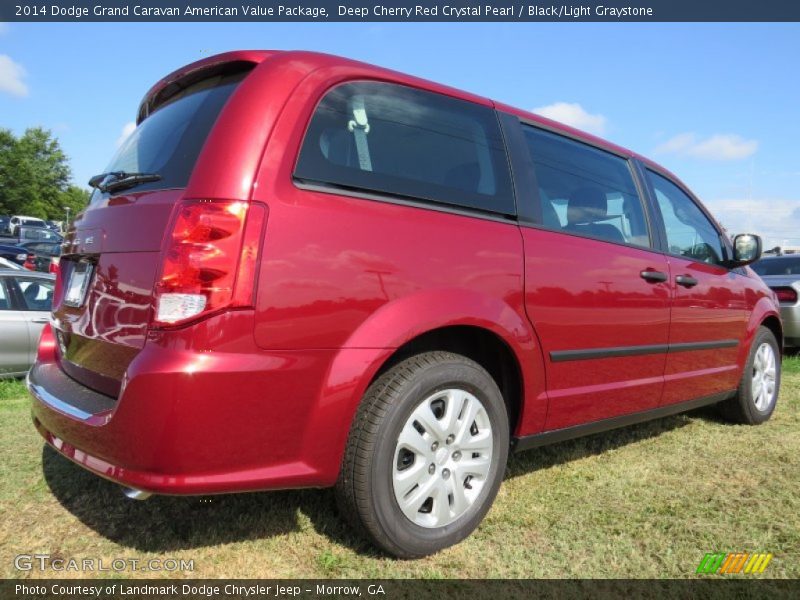 Deep Cherry Red Crystal Pearl / Black/Light Graystone 2014 Dodge Grand Caravan American Value Package