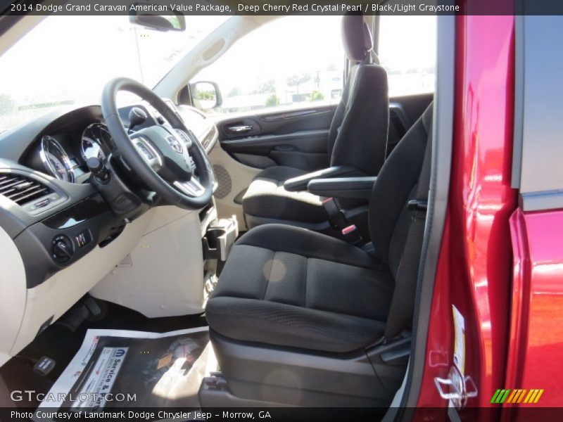 Deep Cherry Red Crystal Pearl / Black/Light Graystone 2014 Dodge Grand Caravan American Value Package
