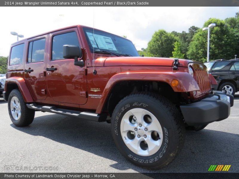 Copperhead Pearl / Black/Dark Saddle 2014 Jeep Wrangler Unlimited Sahara 4x4