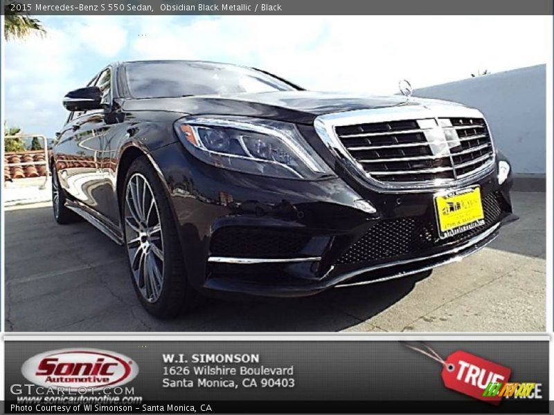 Obsidian Black Metallic / Black 2015 Mercedes-Benz S 550 Sedan