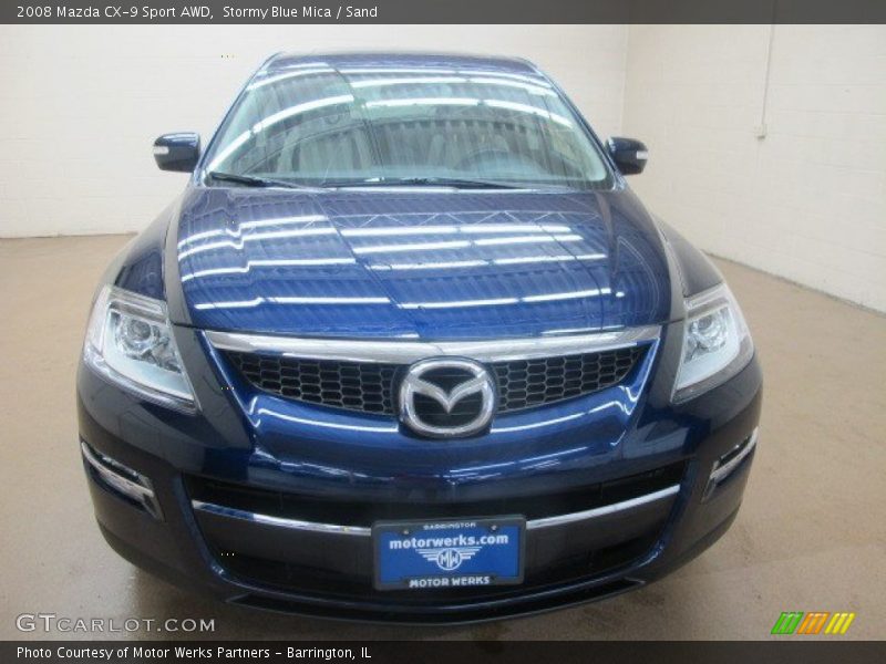 Stormy Blue Mica / Sand 2008 Mazda CX-9 Sport AWD