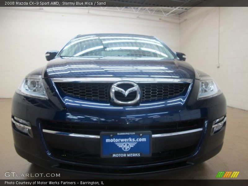 Stormy Blue Mica / Sand 2008 Mazda CX-9 Sport AWD