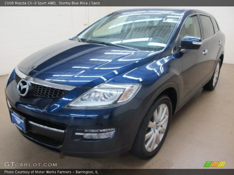 Stormy Blue Mica / Sand 2008 Mazda CX-9 Sport AWD