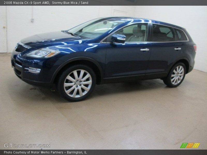 Stormy Blue Mica / Sand 2008 Mazda CX-9 Sport AWD