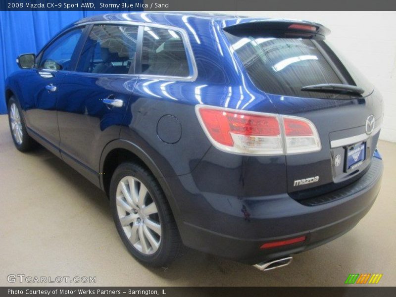 Stormy Blue Mica / Sand 2008 Mazda CX-9 Sport AWD