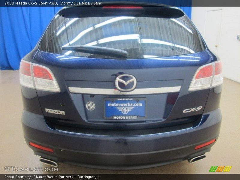 Stormy Blue Mica / Sand 2008 Mazda CX-9 Sport AWD