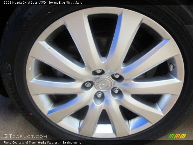 Stormy Blue Mica / Sand 2008 Mazda CX-9 Sport AWD