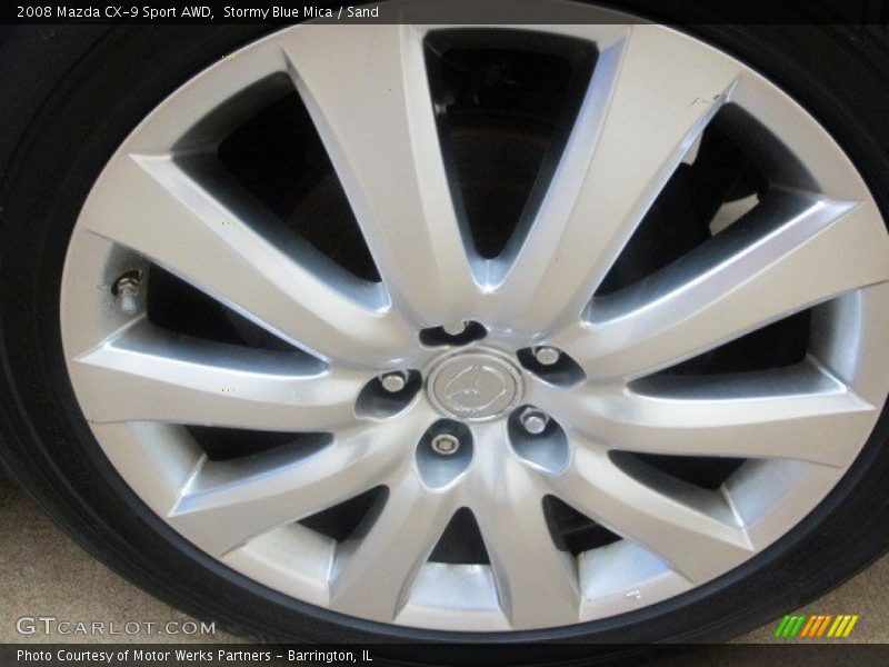 Stormy Blue Mica / Sand 2008 Mazda CX-9 Sport AWD