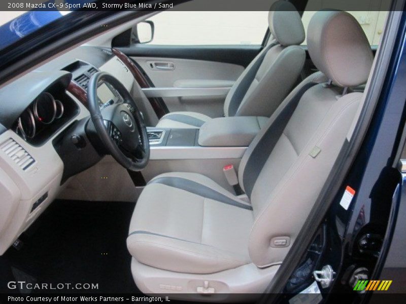 Stormy Blue Mica / Sand 2008 Mazda CX-9 Sport AWD