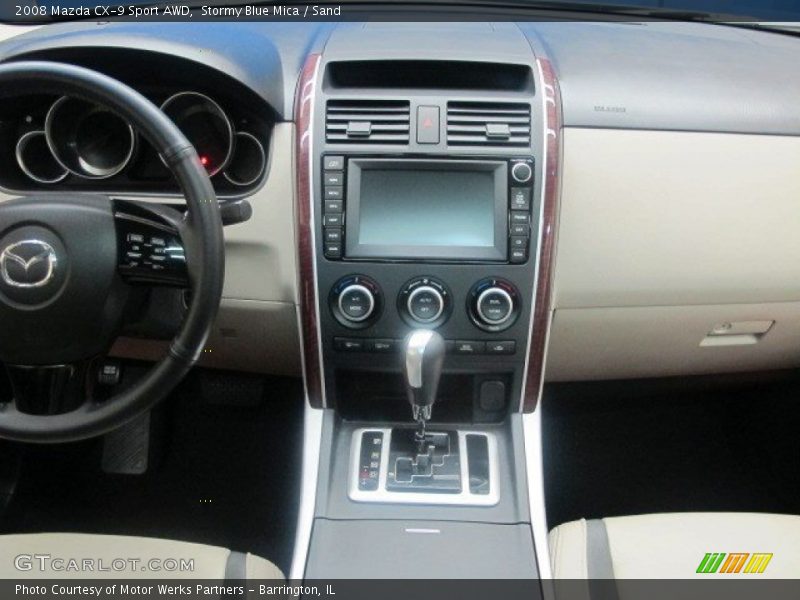Stormy Blue Mica / Sand 2008 Mazda CX-9 Sport AWD