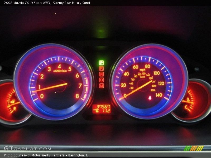 Stormy Blue Mica / Sand 2008 Mazda CX-9 Sport AWD