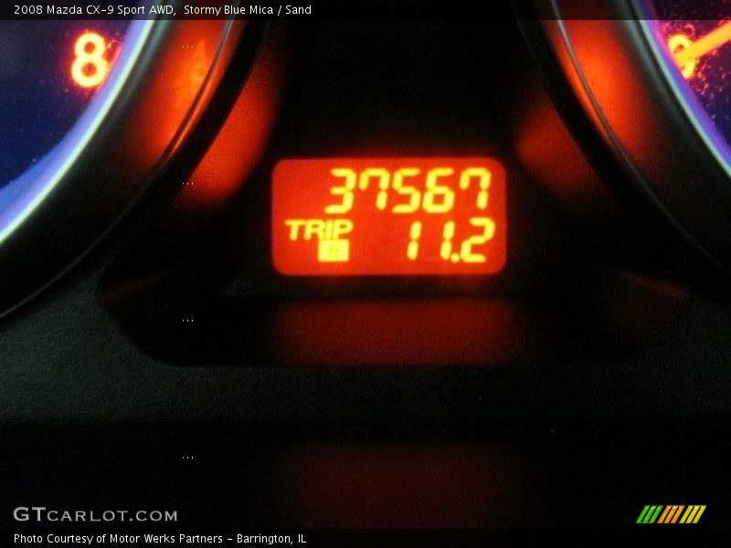 Stormy Blue Mica / Sand 2008 Mazda CX-9 Sport AWD