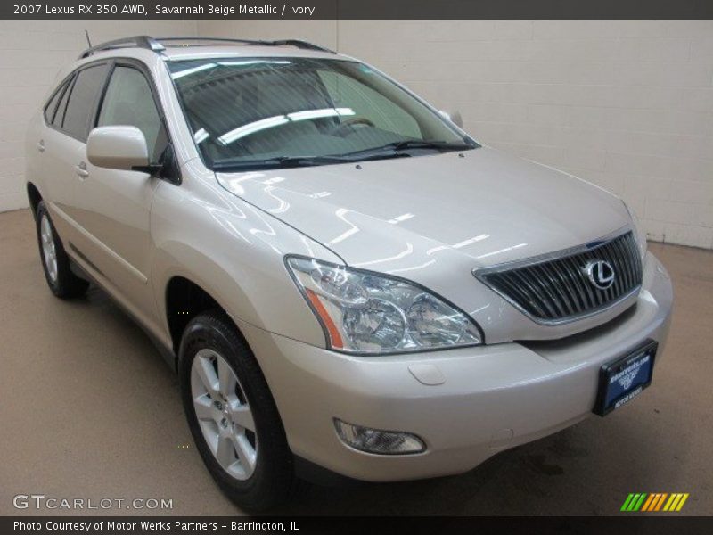 Savannah Beige Metallic / Ivory 2007 Lexus RX 350 AWD