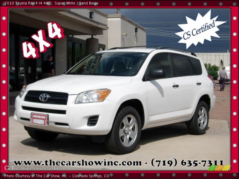 Super White / Sand Beige 2010 Toyota RAV4 I4 4WD
