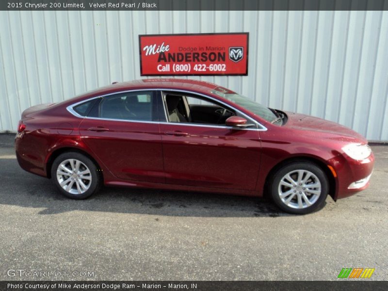 Velvet Red Pearl / Black 2015 Chrysler 200 Limited