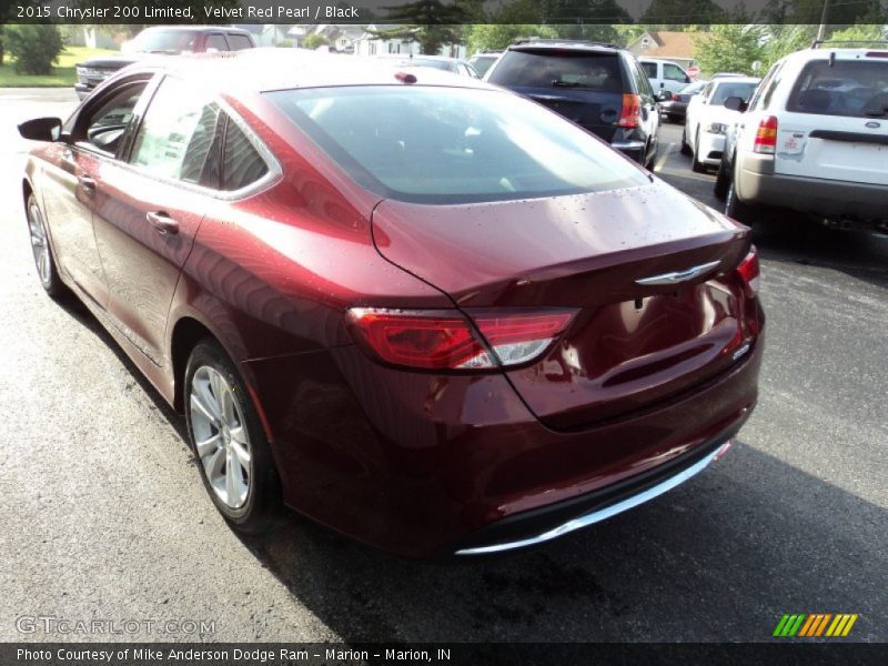 Velvet Red Pearl / Black 2015 Chrysler 200 Limited