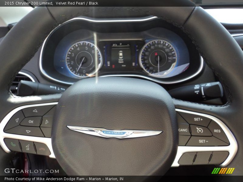 Velvet Red Pearl / Black 2015 Chrysler 200 Limited