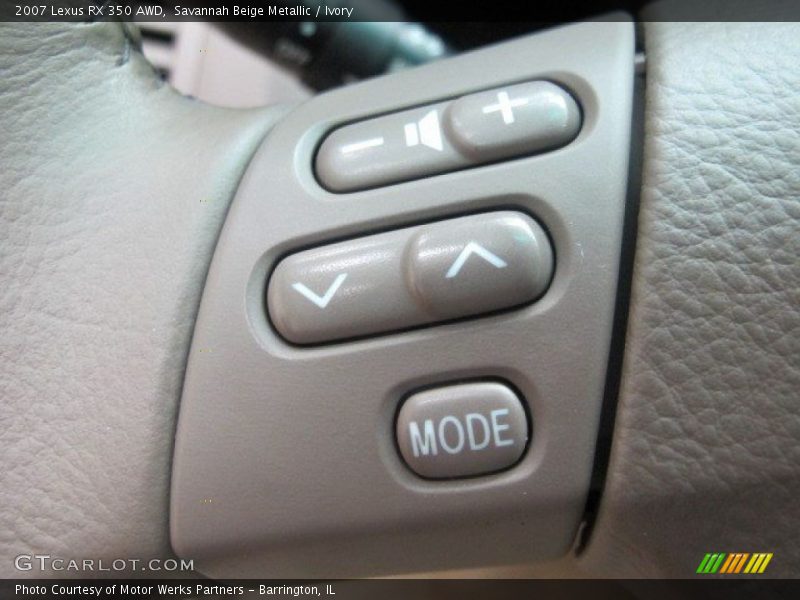 Controls of 2007 RX 350 AWD