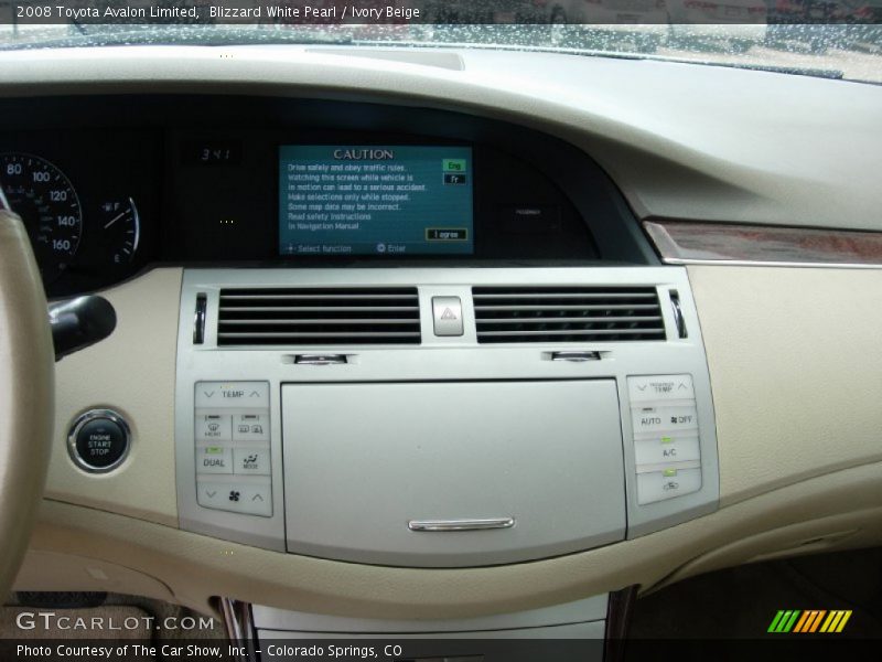 Blizzard White Pearl / Ivory Beige 2008 Toyota Avalon Limited
