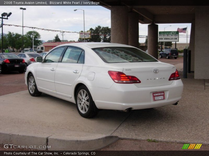 Blizzard White Pearl / Ivory Beige 2008 Toyota Avalon Limited