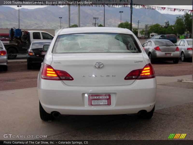 Blizzard White Pearl / Ivory Beige 2008 Toyota Avalon Limited