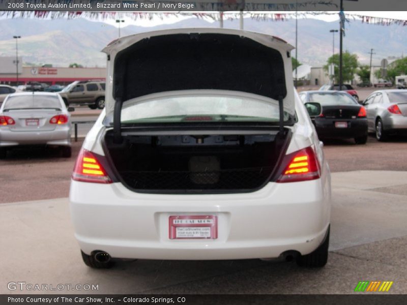 Blizzard White Pearl / Ivory Beige 2008 Toyota Avalon Limited