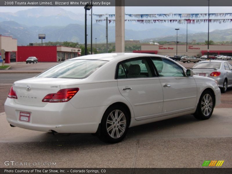 Blizzard White Pearl / Ivory Beige 2008 Toyota Avalon Limited