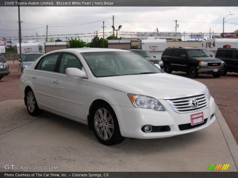 Blizzard White Pearl / Ivory Beige 2008 Toyota Avalon Limited