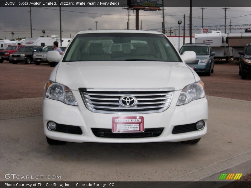 Blizzard White Pearl / Ivory Beige 2008 Toyota Avalon Limited