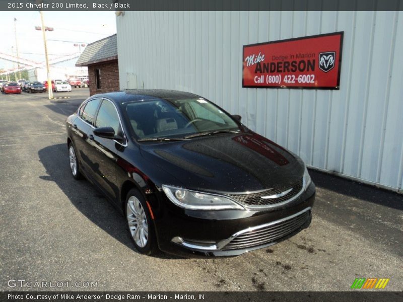 Black / Black 2015 Chrysler 200 Limited