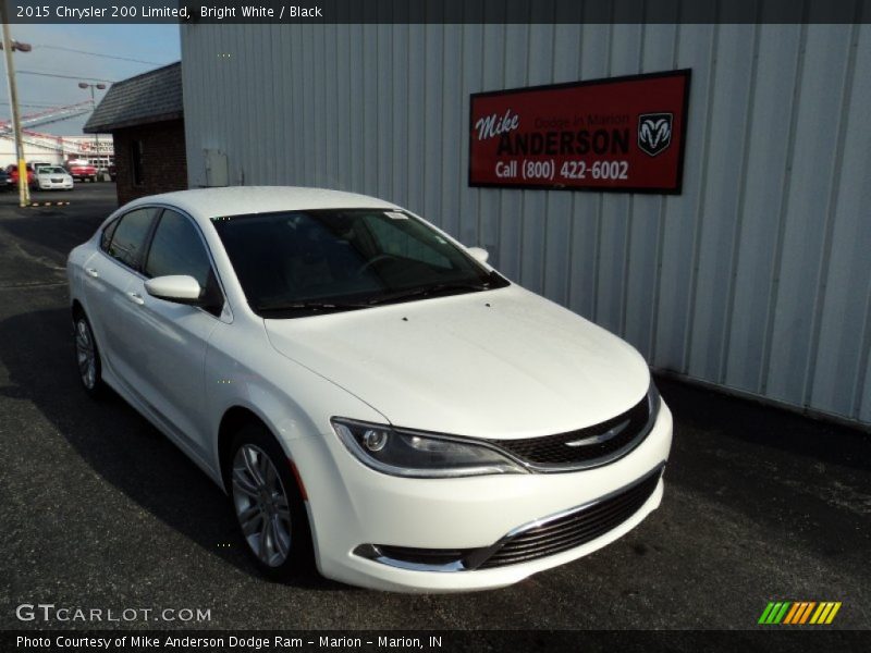Bright White / Black 2015 Chrysler 200 Limited