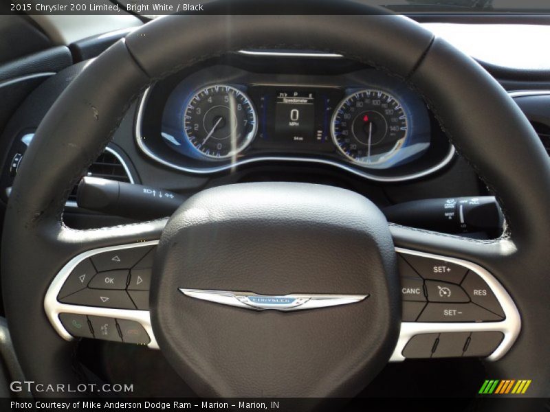 Bright White / Black 2015 Chrysler 200 Limited