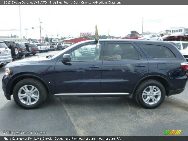 True Blue Pearl / Dark Graystone/Medium Graystone 2013 Dodge Durango SXT AWD