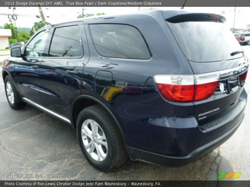True Blue Pearl / Dark Graystone/Medium Graystone 2013 Dodge Durango SXT AWD