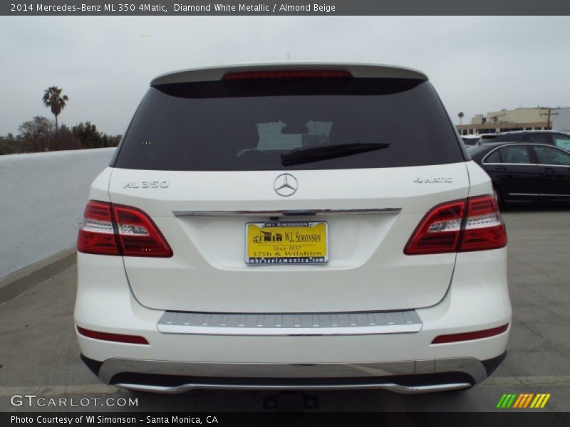 Diamond White Metallic / Almond Beige 2014 Mercedes-Benz ML 350 4Matic