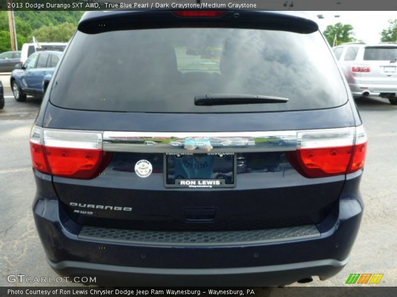 True Blue Pearl / Dark Graystone/Medium Graystone 2013 Dodge Durango SXT AWD